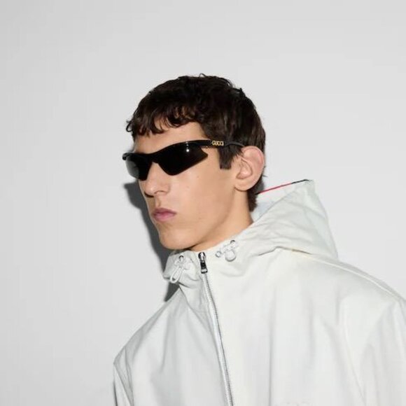 Gucci Women Sunglasses Black Grey Mask GG1774S 006 BRAND NEW - Picture 6 of 12